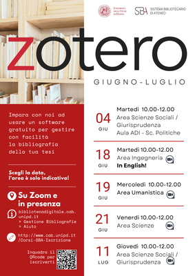 Zotero giugno e luglio 2024