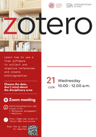 Reference management: courses to learn how to use efficiently Zotero.